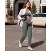 image:imageG4Free EverGoing Maternity Work Pants Pregnancy Tapered Ankle Trousers  with Pockets Over the Belly Soft Stretch Relaxed Fit for Casual Office or BusinessGray Sage