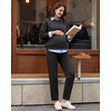 image:imageG4Free EverGoing Maternity Work Pants Pregnancy Tapered Ankle Trousers  with Pockets Over the Belly Soft Stretch Relaxed Fit for Casual Office or BusinessBlack