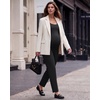 image:imageG4Free EverGoing Maternity Work Pants Tapered Ankle Pregnancy Trousers  with Pockets Vertical Front Seam Over the Belly Soft Stretch Relaxed Fit for Casual Lounge Office or BusinessBlack
