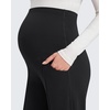 image:imageG4Free EverGoing Maternity Work Pants Tapered Ankle Pregnancy Trousers  with Pockets Vertical Front Seam Over the Belly Soft Stretch Relaxed Fit for Casual Lounge Office or BusinessBlack