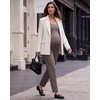 image:imageG4Free EverGoing Maternity Work Pants Tapered Ankle Pregnancy Trousers  with Pockets Vertical Front Seam Over the Belly Soft Stretch Relaxed Fit for Casual Lounge Office or BusinessTaupe