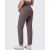 image:imageG4Free EverGoing Maternity Work Pants Tapered Ankle Pregnancy Trousers  with Pockets Vertical Front Seam Over the Belly Soft Stretch Relaxed Fit for Casual Lounge Office or BusinessTaupe