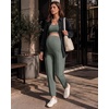 image:imageG4Free EverGoing Maternity Work Pants Tapered Ankle Pregnancy Trousers  with Pockets Vertical Front Seam Over the Belly Soft Stretch Relaxed Fit for Casual Lounge Office or BusinessGray Sage