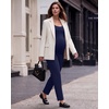 image:imageG4Free EverGoing Maternity Work Pants Tapered Ankle Pregnancy Trousers  with Pockets Vertical Front Seam Over the Belly Soft Stretch Relaxed Fit for Casual Lounge Office or BusinessRoyal Blue