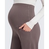 image:imageG4Free EverGoing Maternity Work Pants Tapered Ankle Pregnancy Trousers  with Pockets Vertical Front Seam Over the Belly Soft Stretch Relaxed Fit for Casual Lounge Office or BusinessTaupe