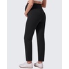 image:imageG4Free EverGoing Maternity Work Pants Tapered Ankle Pregnancy Trousers  with Pockets Vertical Front Seam Over the Belly Soft Stretch Relaxed Fit for Casual Lounge Office or BusinessBlack