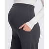 image:imageG4Free EverGoing Maternity Work Pants Tapered Ankle Pregnancy Trousers  with Pockets Vertical Front Seam Over the Belly Soft Stretch Relaxed Fit for Casual Lounge Office or BusinessDark Gray