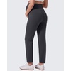 image:imageG4Free EverGoing Maternity Work Pants Tapered Ankle Pregnancy Trousers  with Pockets Vertical Front Seam Over the Belly Soft Stretch Relaxed Fit for Casual Lounge Office or BusinessDark Gray