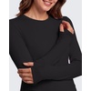 image:imageG4Free Lyocell Maternity Long Sleeve Shirts Ruched Crewneck Pregnancy Top  HighStretch Pregnancy Pullover Tops with ThumbholesAiry Soft FabricBreathable and Quick Dryingfor Casual or YogaBlack