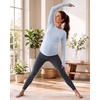 image:imageG4Free Lyocell Maternity Long Sleeve Shirts Ruched Crewneck Pregnancy Top  HighStretch Pregnancy Pullover Tops with ThumbholesAiry Soft FabricBreathable and Quick Dryingfor Casual or YogaLight Denim