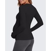 image:imageG4Free Lyocell Maternity Long Sleeve Shirts Ruched Crewneck Pregnancy Top  HighStretch Pregnancy Pullover Tops with ThumbholesAiry Soft FabricBreathable and Quick Dryingfor Casual or YogaBlack