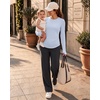 image:imageG4Free Lyocell Maternity Long Sleeve Shirts Ruched Crewneck Pregnancy Top  HighStretch Pregnancy Pullover Tops with ThumbholesAiry Soft FabricBreathable and Quick Dryingfor Casual or YogaLight Denim