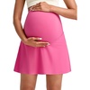 image:imageG4Free BareFeel Maternity Skirt with 2 Pockets Pregnancy Shorts Tennis Golf  Builtin Pockets ShortsA Line Stretchy Over the BumpUPF50 Soft FabricSweat Wickingfor Workout or CasualRose Pink
