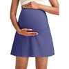 image:imageG4Free BareFeel Maternity Skirt with 2 Pockets Pregnancy Shorts Tennis Golf  Builtin Pockets ShortsA Line Stretchy Over the BumpUPF50 Soft FabricSweat Wickingfor Workout or CasualDark Purple