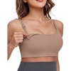 image:imageG4Free Barefeel Nursing Bras for Breastfeeding Seamless Maternity Bra  Wirefree U Back Removable Pads Builtin Support Band Onehanded Clips Adjustable Straps for Sleep Yoga or PostpartumToffee