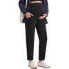 image:imageG4Free EverGoing Maternity Work Pants Tapered Ankle Pregnancy Trousers  with Pockets Vertical Front Seam Over the Belly Soft Stretch Relaxed Fit for Casual Lounge Office or BusinessBlack